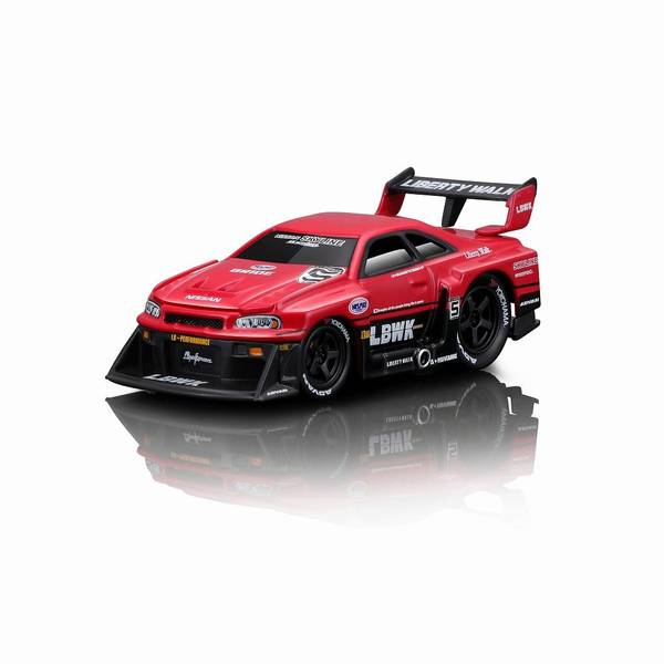 【5月予約】マイスト 1/64 Muscle Machines Liberty Walk ニッサン スカイライン GTR R34 1999 レッド/ブラック 完成品ミニカー MS15566RBK