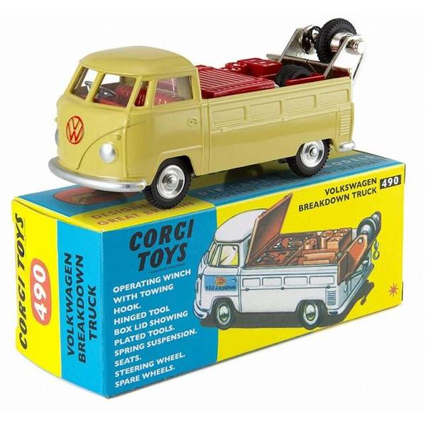 値下げROADSHOW クレープ屋ミニカー 10月予約】コーギー 1/47 フォルクスワーゲン レッカー車 #490