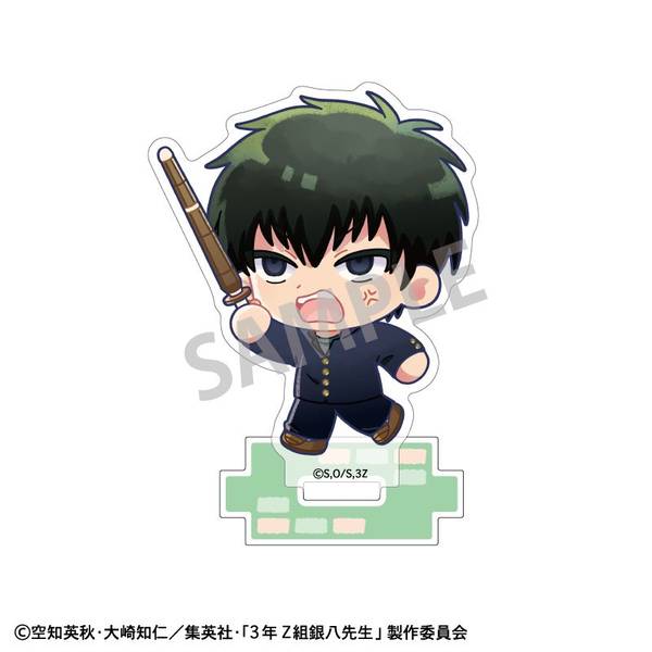 3年Z組銀八先生 ミニアクリルスタンド 土方十四郎／登校風景描き起こし