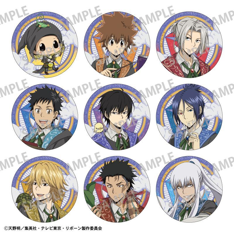 【2月予約】家庭教師ヒットマンREBORN! トレーディンググリッター缶バッジ／アカデミー研究者 9個入BOX キャラグッズ 4550432306110