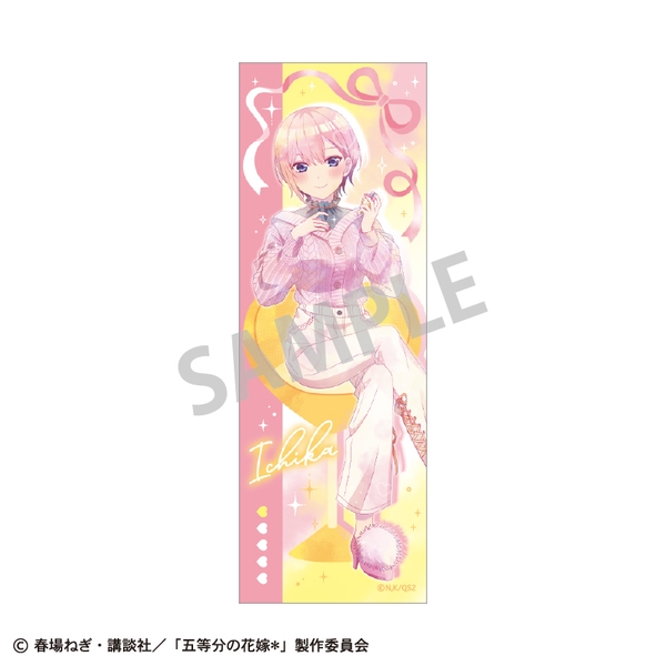五等分の花嫁＊ ロングスクエア缶バッジ 中野一花／メイクアップ カミアニTOUCH