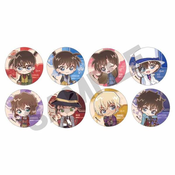 名探偵コナン トレーディング缶バッジ ミニキャラ英国風 8個入