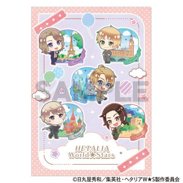ヘタリア クリアファイル ヘタリア World☆Stars シングルクリアファイル ピンク ちまにわ