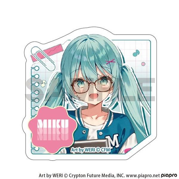 【3月予約】初音ミク アクリルヘアクリップ 初音ミク メガネスタイル キャラグッズ 4550451382089