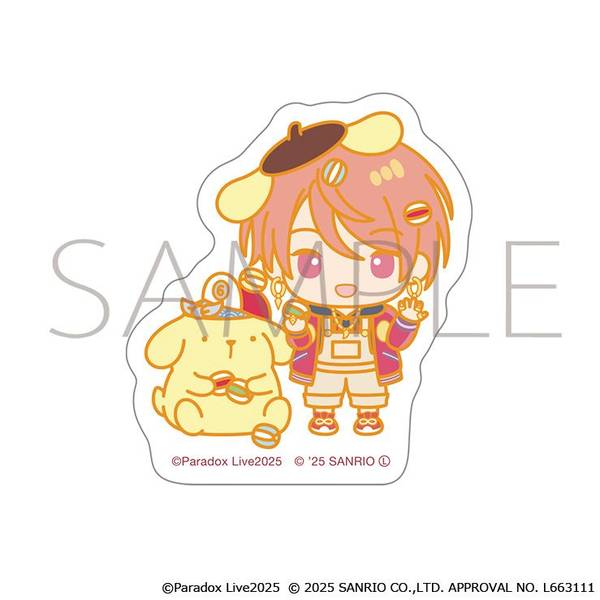 【11月予約】Paradox Live ステッカー／円山 玲央×ポムポムプリン サンリオキャラクターズ キャラグッズ 4550621053504