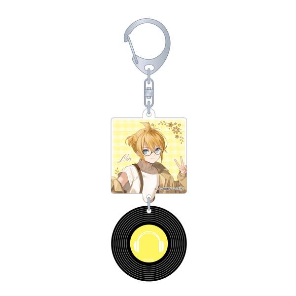 初音ミクシリーズ レコード風キーホルダー／レジャフェス C 鏡音