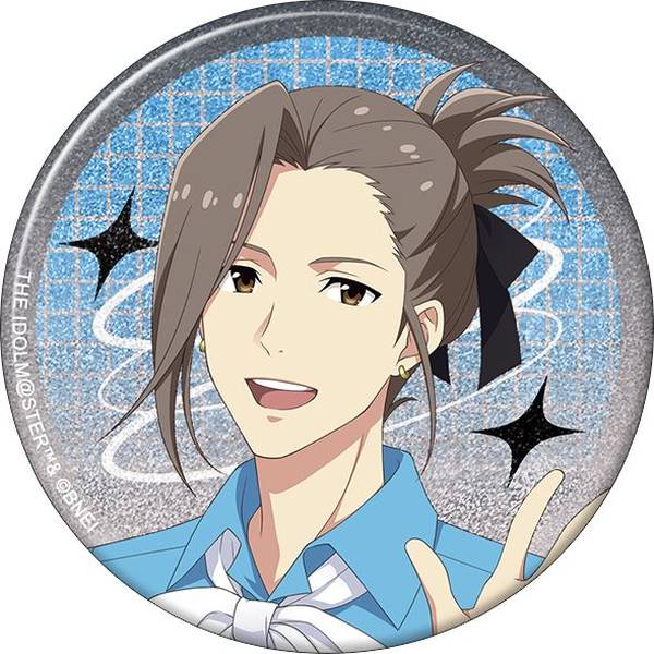 【8月予約】アイドルマスター SideM グリッター缶バッジ／渡辺みのり サマーマーケット キャラグッズ 4550621347245
