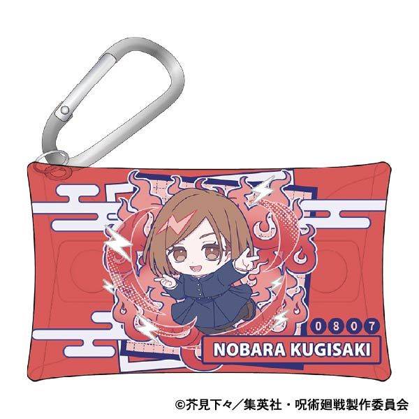 呪術廻戦　ポーチ　ノート　クリアファイル　マステ　リバーシブルタオル　豪華6点 呪術廻戦 第2期 カラビナ付きクリアポーチ／釘崎 野薔薇