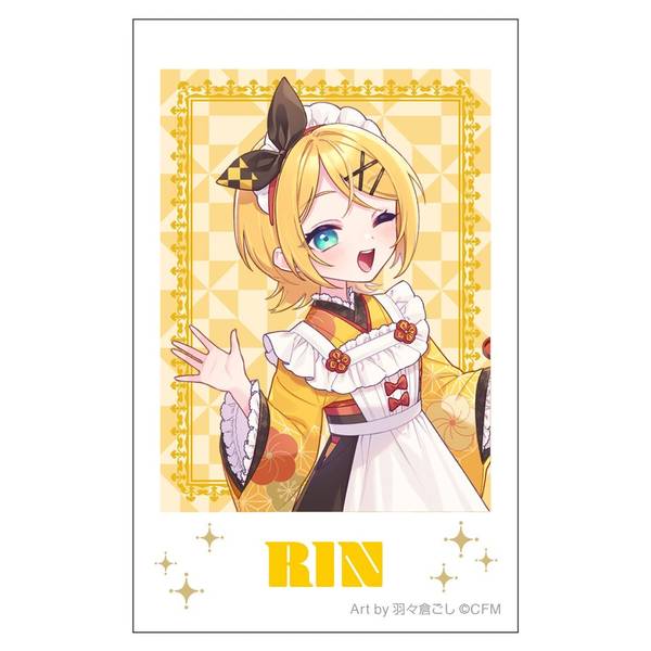 【3月予約】初音ミクシリーズ チェキプリント／鏡音リン 和風喫茶 Art by 羽々倉ごし キャラグッズ 4550621443442