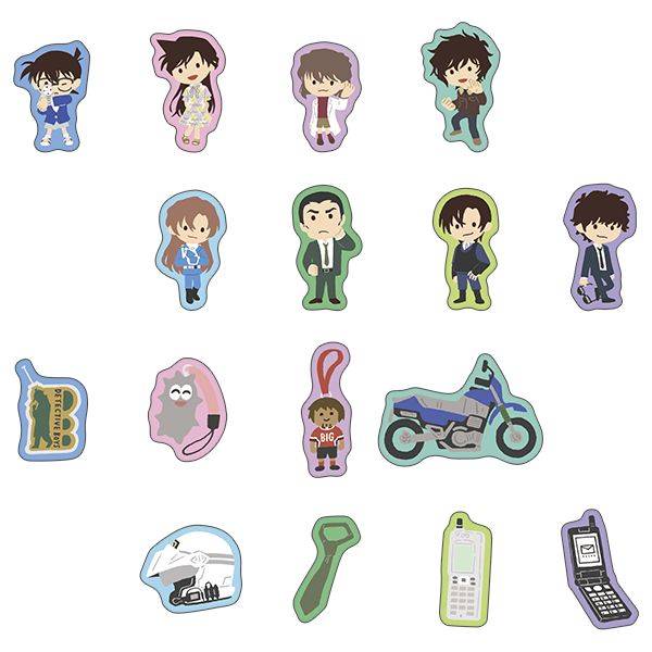 【4月予約】名探偵コナン フレークステッカー／ゆるパレット F柄 キャラグッズ 4550621492266