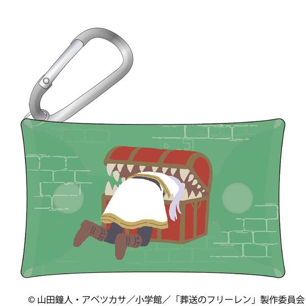 【3月予約】葬送のフリーレン カラビナ付きクリアポーチ／フリーレン＆ミミック キャラグッズ 4550621515422