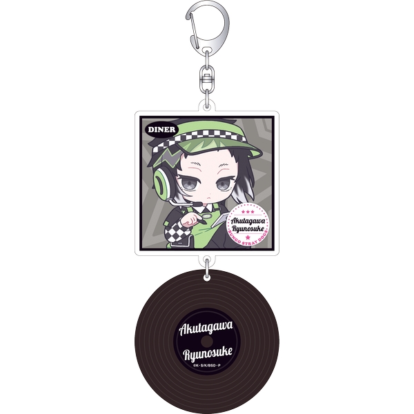 文豪ストレイドッグス レコード風アクリルキーホルダー／芥川龍之介 ぱすてるぽっぷ
