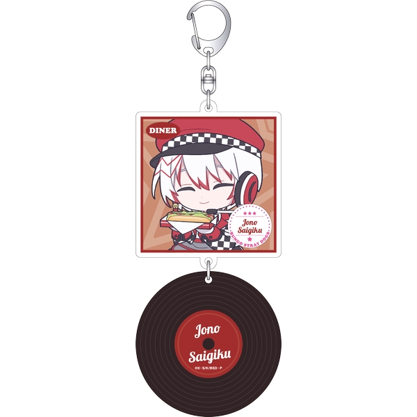 文豪ストレイドッグス レコード風アクリルキーホルダー／条野採菊 ぱすてるぽっぷ