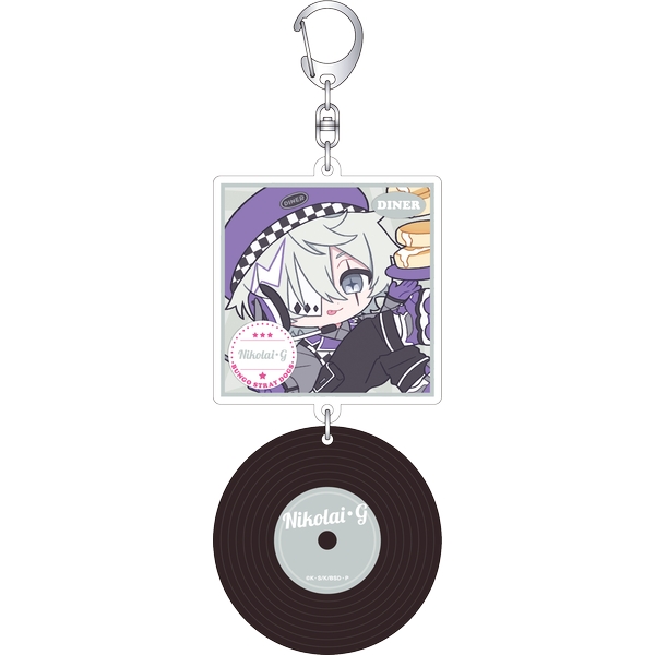 文豪ストレイドッグス レコード風アクリルキーホルダー／ニコライ・G ぱすてるぽっぷ