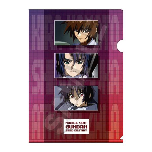 機動戦士ガンダムSEED DESTINY 場面写 A4クリアファイル 集合Bパープル