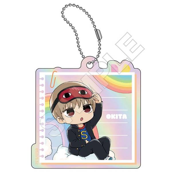 【6月予約】3年Z組銀八先生 虹 オーロラアクリルキーチェーン 沖田総悟 キャラグッズ 4570111251234