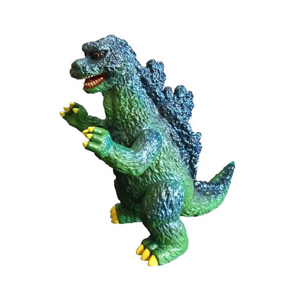 ポピー 復刻グレートザウルス ゴジラ 銀目/金お腹 灰色成型