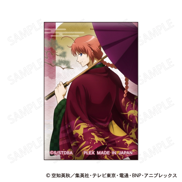銀魂 スクエア缶バッジ 和装×振り向き Ver. F：神威
