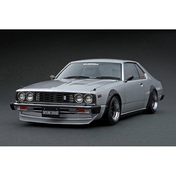 イグニッションモデル 1/18 ニッサン スカイライン 2000 GT-ES C210 シルバー 完成品ミニカー IG3465