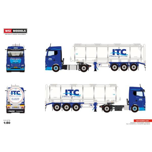 5月予約】WSIModels 1/50 MAN TGX GM 4×2 タンクトレーラー 3AXLE ITC