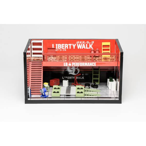2月予約】MOTORHELIX 1/64 リバティーウォーク LB Theme Garage レッド