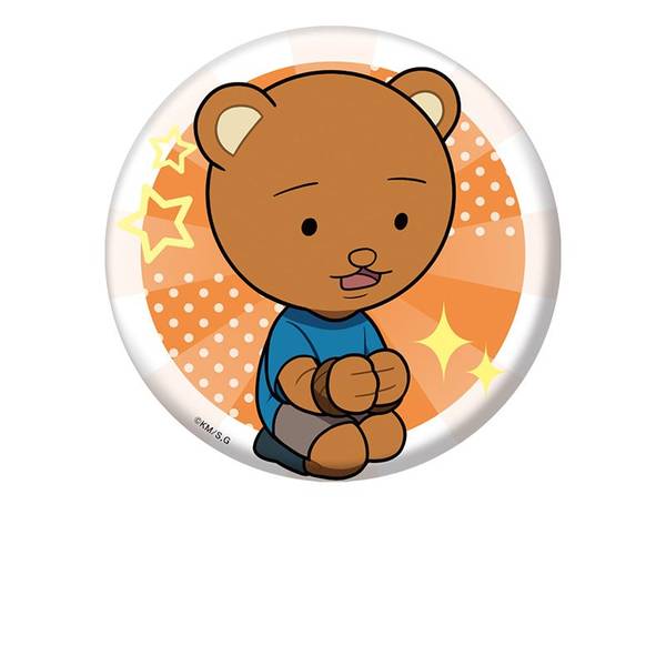 【8月予約】増田こうすけ劇場 ギャグマンガ日和GO ぺたん娘缶バッジ クマ吉くん キャラグッズ 4573661600194