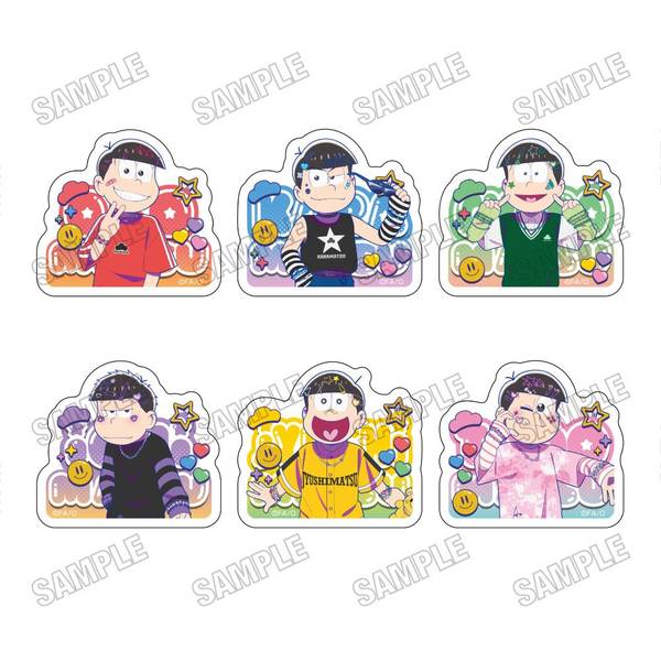 【4月予約】TVアニメ「おそ松さん」 描き下ろしラメアクリルバッジコレクション[デコラver.] 6個入BOX キャラグッズ 4573699536038