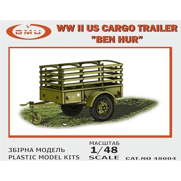 【2月予約】GMU 1/48 WW.II 米軍 1トン2輪トレーラー 「ベン・ハー」 スケールモデル GMU48004