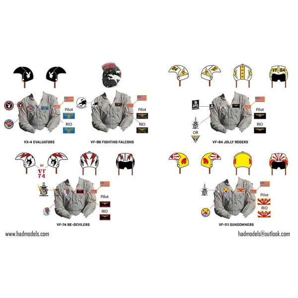 HADモデルズ 1/32 F-4 ファントムII パイロットヘルメット & ワッペン