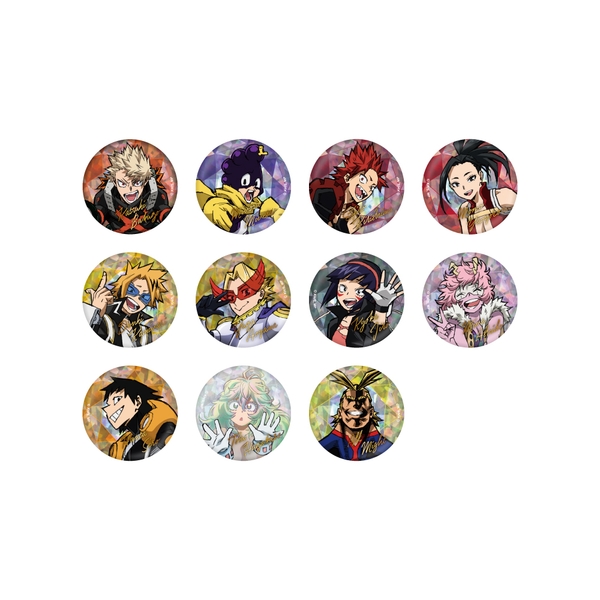 僕のヒーローアカデミア TVアニメ10周年キービジュアル トレーディングホロ缶バッジ B [全11種] 11個入BOX