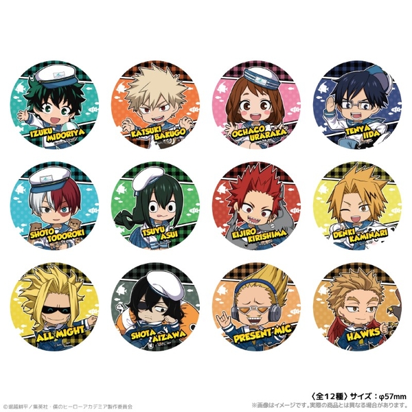アニメ『僕のヒーローアカデミア』 ミニキャラ缶バッジ 海の生きものたちと一緒にPLUS ULTRA 12個入BOX