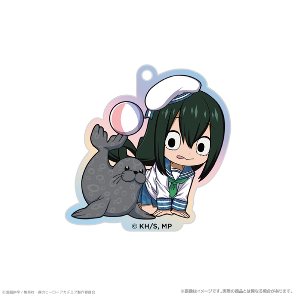 アニメ『僕のヒーローアカデミア』 オーロラアクリルキーホルダー_蛙吹梅雨 海の生きものたちと一緒にPLUS ULTRA