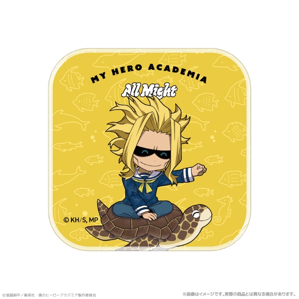 アニメ『僕のヒーローアカデミア』 ハンドタオル_オールマイト 海の生きものたちと一緒にPLUS ULTRA