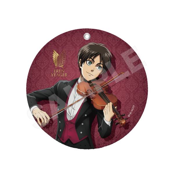 進撃の巨人　四重奏ver. エレン 進撃の巨人 四重奏ver. レザーコースターキーホルダー /01 エレン