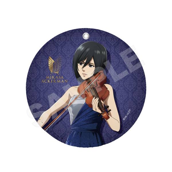 進撃の巨人 四重奏ver. レザーコースターキーホルダー /02 ミカサ