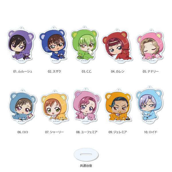 【2月予約】コードギアス 反逆のルルーシュ ばぶme まるっとスタンドキーホルダー /01 全10種 10個入BOX キャラグッズ 4582689111964