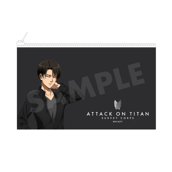 進撃の巨人 Black & White ver. クリアポーチ /02 リヴァイ(Black) (再販品)