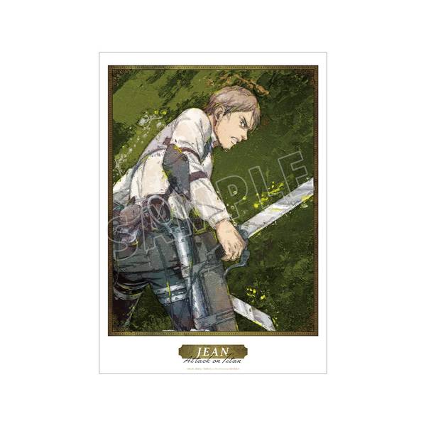 【5月予約】進撃の巨人描き下ろし ジャン 戦う背中ver.grunge CANVAS A3マット加工ポスター キャラグッズ 4582711864028