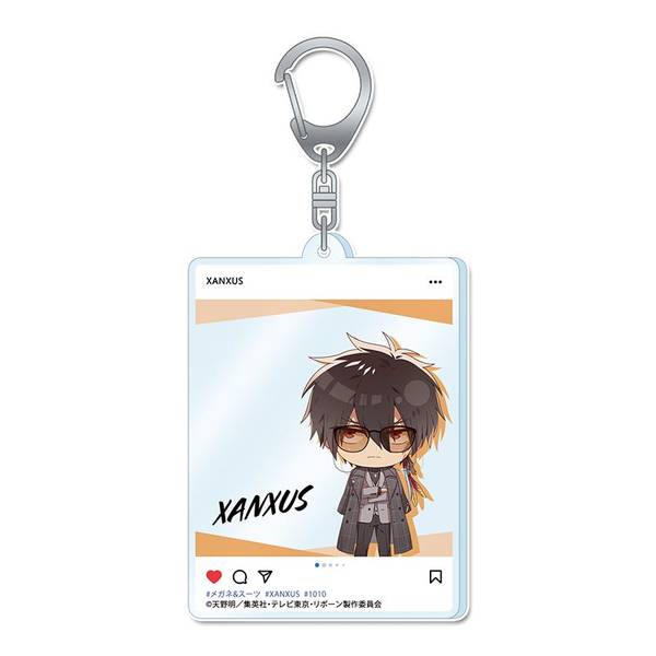 【4月予約】家庭教師ヒットマンREBORN! ぷちちょこ アクリルキーホルダー[XANXUS]メガネ&スーツver. キャラグッズ 4589830091069
