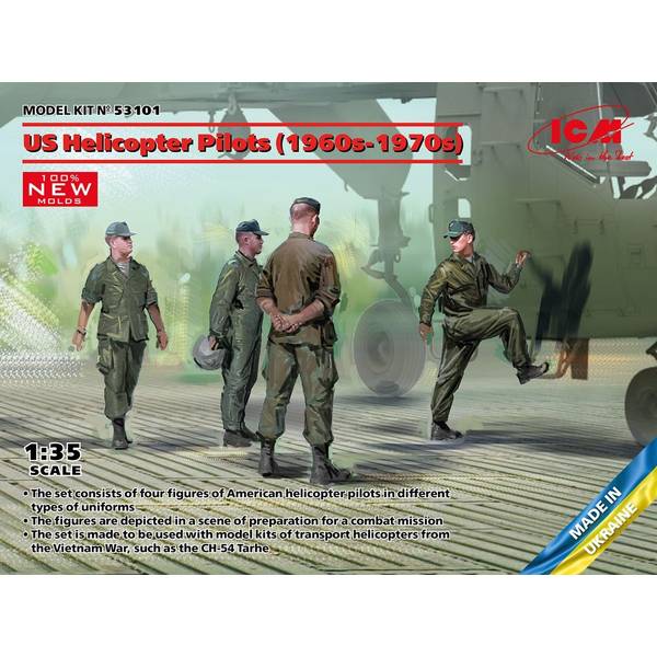 ICM 1/35 アメリカ軍ヘリコプターパイロット (1960s-1970s) スケールモデル 53101