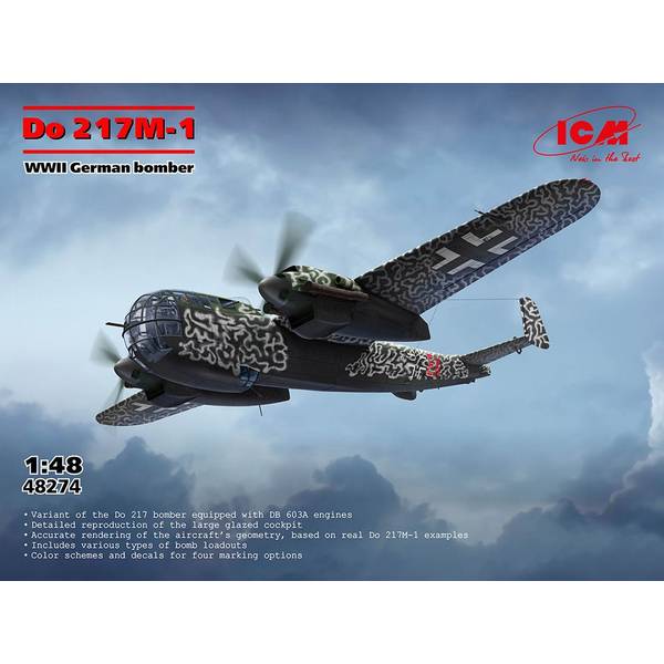 ICM 1/48 ドルニエ Do217M-1 ドイツ爆撃機 スケールモデル 48274