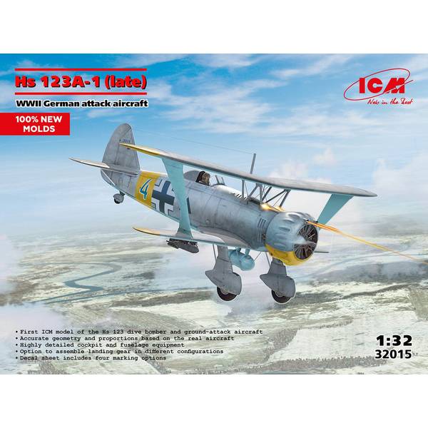 ICM 1/32 ヘンシェル Hs123A-1 (後期型) スケールモデル 32015