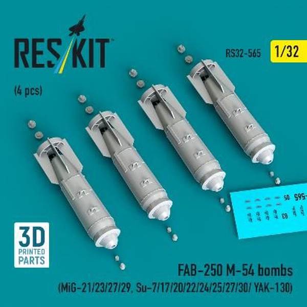 11月予約】レスキット 1/32 ソ連・ロシア空軍 FAB-250 M-54