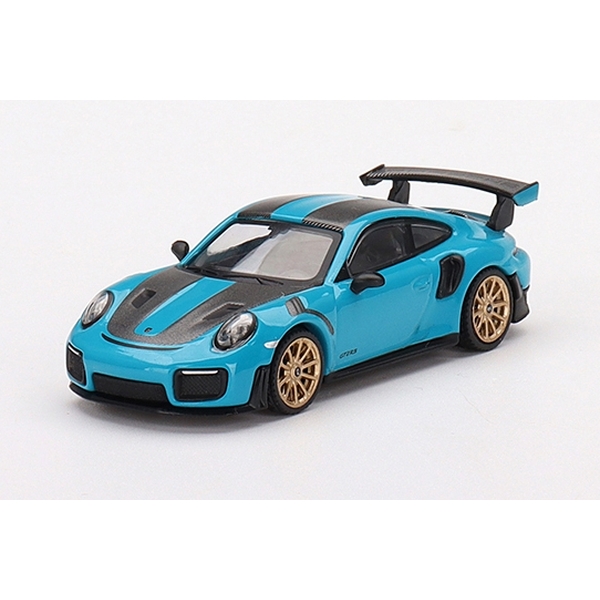 【5月予約】MINI GT 1/64 ポルシェ 991 GT2 RS ヴァイザッハパッケージ マイアミブルー 右ハンドル仕様 完成品ミニカー MGT00344-R