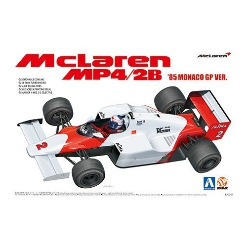 アオシマ  1/20 マクラーレン MP4/2B '85 モナコグランプリ仕様 スケールプラモデル 4905083081914