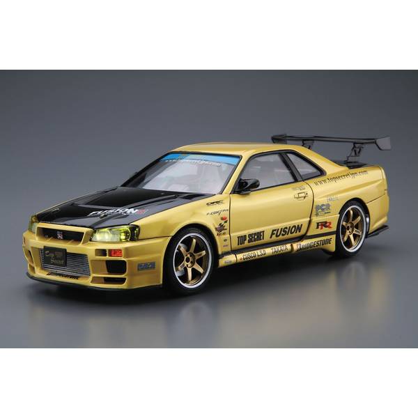 1/24 アオシマ NISSAN BNR34 スカイライン GT-R 完成品 1/24 ザ・チューンドカー No.71 MCR BNR34 スカイライン GT-R
