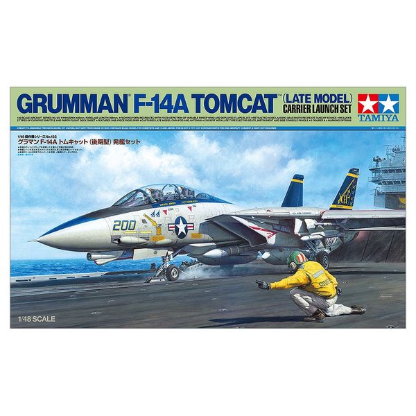 タミヤ 1/48 グラマン F-14A トムキャット (後期型) 発艦セット スケールモデル 61122