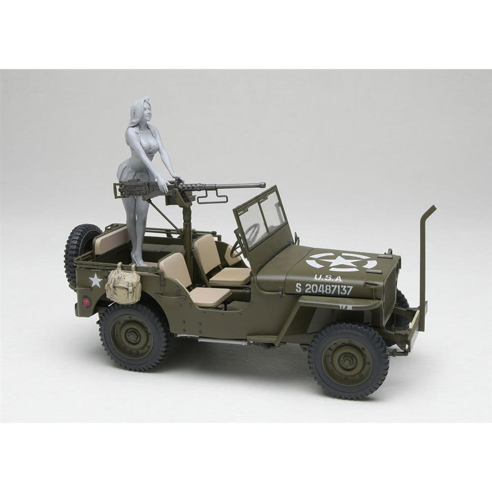 ハセガワ 1/24 1/4トン 4×4トラック 50口径 M2機関銃装備 w