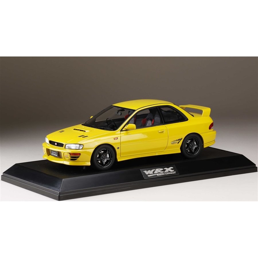 ホビージャパン 1/18 スバル インプレッサWRX タイプ R STi Ver.1997(GC8) チェイスイエロー 完成品ミニカー HJ1812DY