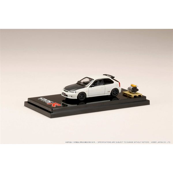 1/64 ホンダ シビック Type R EK9/エンジンモデル付 カスタムVer. チャンピオンシップホワイト